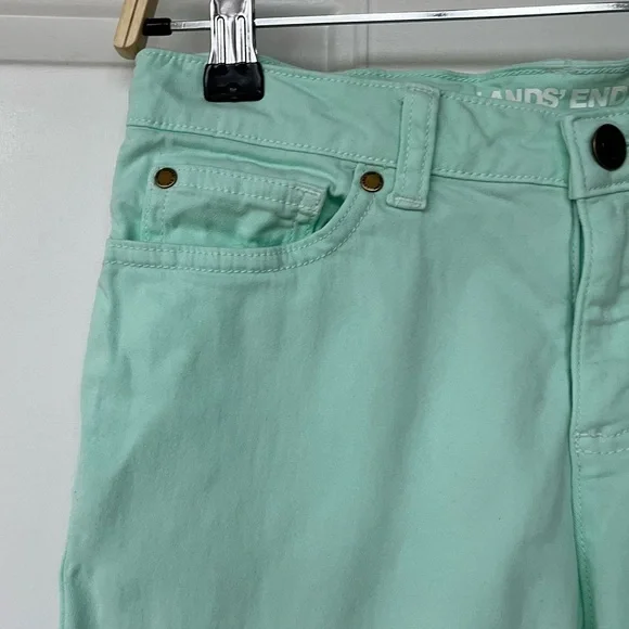•Lands' End• Girl’s Skinny Fit Twill Pants in Mint - Size 12 - Picture 3 of 9